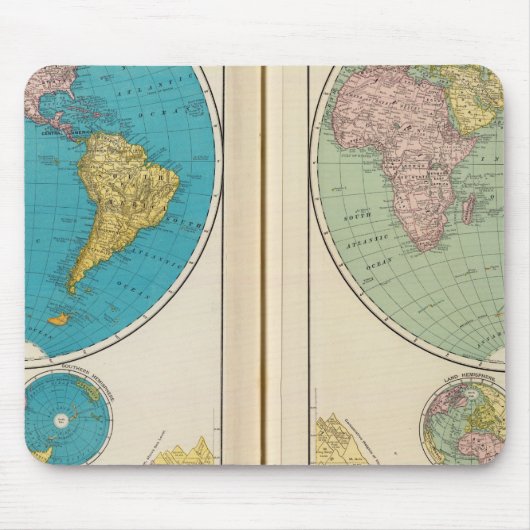 Western und östliche Hemisphäre Mousepad (Vorne)
