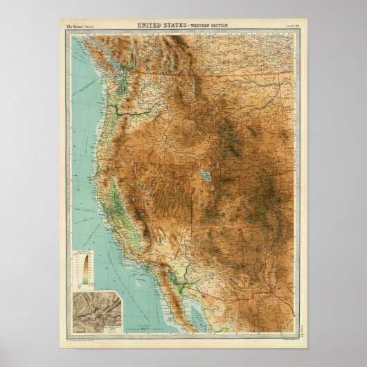 Western United Staaten Poster (Vorne)