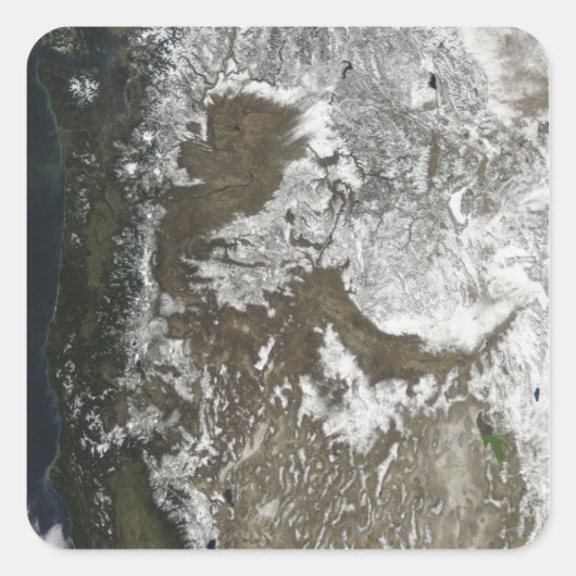 Western United Staaten Quadratischer Aufkleber (Vorderseite)