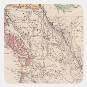 Western United Staaten Quadratischer Aufkleber