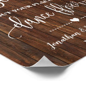 Western Unterschreiben Sie Ihre Hochzeitsfeier Poster (Ecke)