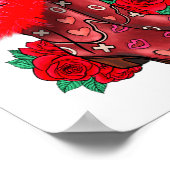 Western Valentines Day Cowgirl Boots Yeehaw Howdy  Poster (Ecke)