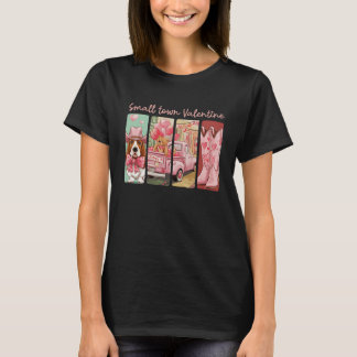 Western Valentins Romantik mit Basset Hound T-Shirt