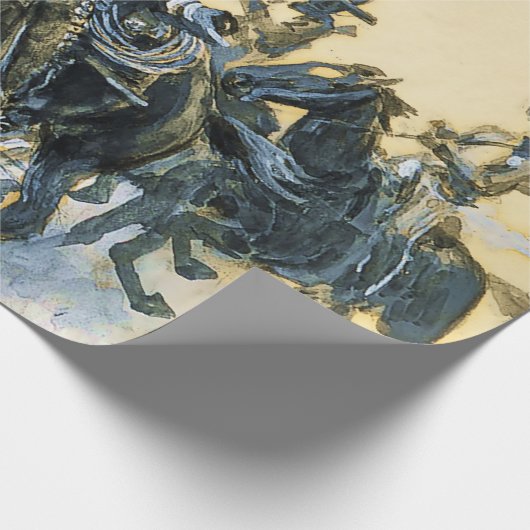 Western "Vaqueros" Art von Charles M. Russell Geschenkpapier (Ecke)