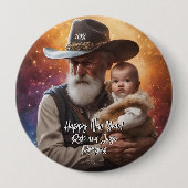 Western Vaterzeit und Baby Neujahr Button (Vorderseite)