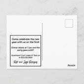 Western Vaterzeit und Baby Neujahr Postkarte (Rückseite)