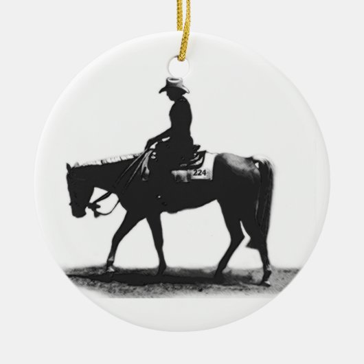 Western-Vergnügensverzierung Keramik Ornament (Vorne)