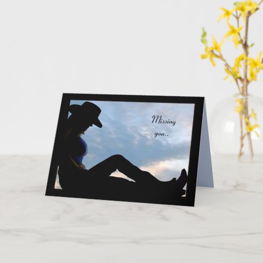 Western vermisst Sie. Karte (Gelbe Blume)