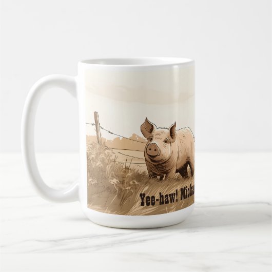 Western Vibes! Geschenk des bearbeitbaren Mannes Kaffeetasse (Links)