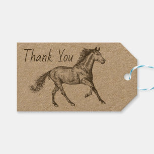 Western Vielen Dank an Reittier Pony Cowgirl Geschenkanhänger