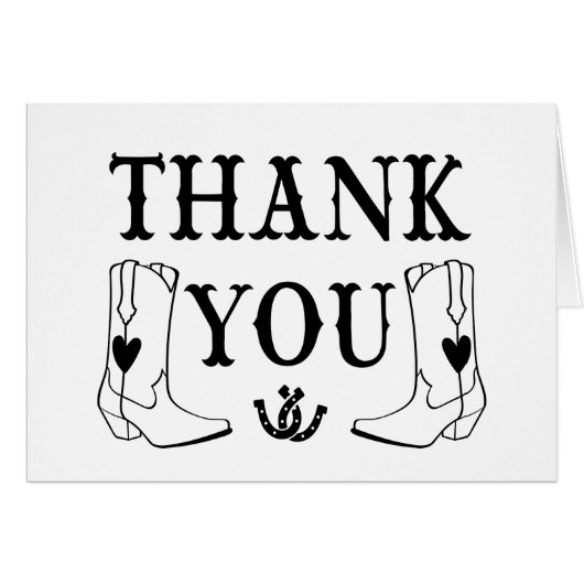 Western Vielen Dank Cowboy Boots Country Wedding (Vorderseite (Horizontal))