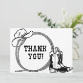 Western Vielen Dank Dankeskarte (Stehend Vorderseite)