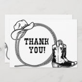 Western Vielen Dank Dankeskarte (Vorne/Hinten)