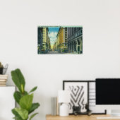 Western View 7th Street von der Spring Street Poster (Heimbüro)