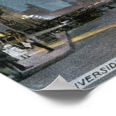 Western View Riverside Avenue at Night Poster (Ecke)