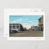 Western View von der Main StreetVisalia, CA 2 Postkarte (Vorne/Hinten)