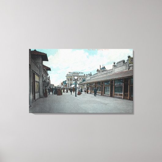 Western View von PikeLong Beach, CA Leinwanddruck (Vorderseite)