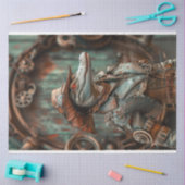 Western Viktorianisch Steampunk Lady Gator Decoupa Seidenpapier (Basteln)