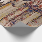 Western Vintag Bull Skull Brown Rustikaler Stall Geschenkpapier (Ecke)