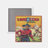 Western Vintag Cowboy Magnet (Vorderseite/Rückseite)