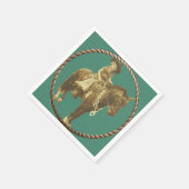 Western Vintag Cowgirl Auf Pferd Party Napkins Serviette (Ecke)