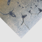 Western Vintag Gold Schwarze Textur Bull Skull Seidenpapier (Ausschnitt)