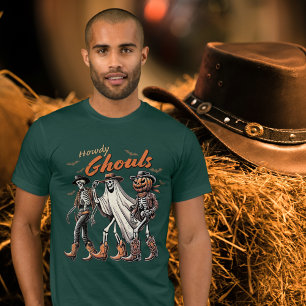 Western Vintag Howdy Ghouls Halloween T-Shirt