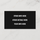 Western Vintag Instagram Twitter Facebook Visitenkarte (Rückseite)