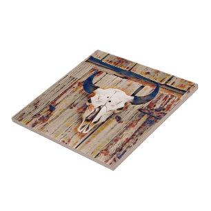 Western Vintag Rustikaler Schädelknochen Fliese