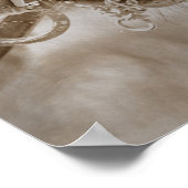 Western Vintag Sepia Rustikal Poster (Ecke)