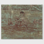 Western Vintag Texture Rodeo Reiten Geschenkpapier (Flach)