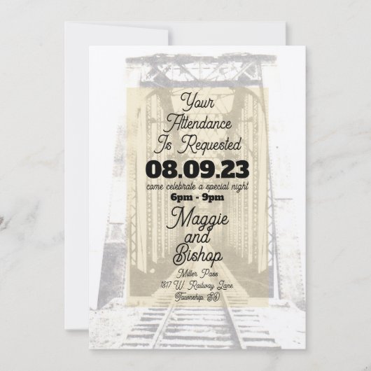 Western Vintag Wir bitten um Ihre Teilnahme Einladung (Vorderseite)