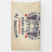 Western Vintag Wüste Erste Rodeo 1. Geburtstag Banner (Vertikal)