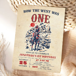 Western Vintag Wüste Erste Rodeo 1. Geburtstag Einladung