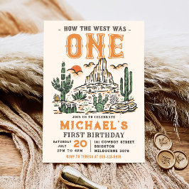 Western Vintag Wüste Erste Rodeo 1. Geburtstag Einladung
