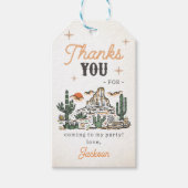 Western Vintag Wüste Erste Rodeo 1. Geburtstag Geschenkanhänger (Vorderseite)