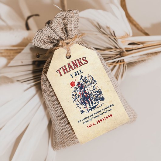 Western Vintag Wüste Erste Rodeo 1. Geburtstag Geschenkanhänger