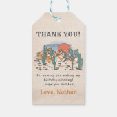 Western Vintag Wüste Rodeo 1. Geburtstag Geschenkanhänger (Rückseite)