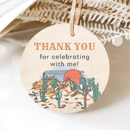 Western Vintag Wüste Rodeo 1. Geburtstag Geschenkanhänger