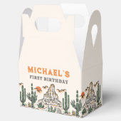 Western Vintag Wüste Rodeo 1. Geburtstag Geschenkschachtel (Geöffnet)