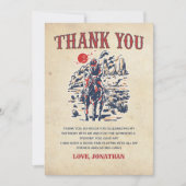 Western Vintag Wüste Rodeo Geburtstag Dankeskarte (Vorderseite)