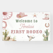 Western Vintage Cowgirl Rodeo Banner (Horizontal)