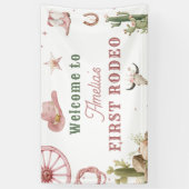 Western Vintage Cowgirl Rodeo Banner (Vertikal)