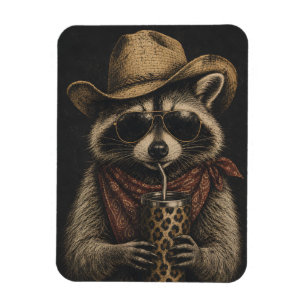 Western-Vintage-Geschenk für Waschbärenliebhaber Magnet