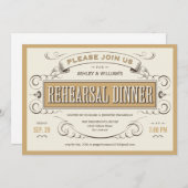 Western-Vintage Proben-Abendessen-Einladungen Einladung (Vorne/Hinten)