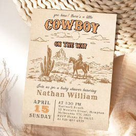 Western Vintage Rodeo Baby Shower Invitation  Einladung