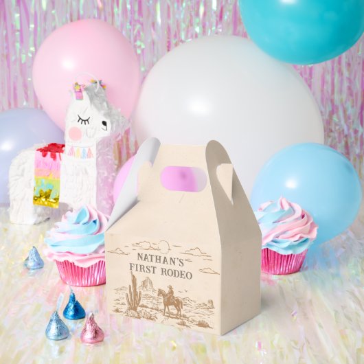 Western Vintage Rodeo Birthday Geschenkschachtel (Party)