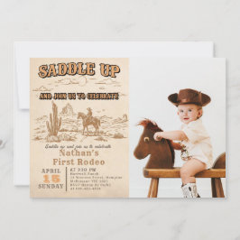 Western Vintage Rodeo Birthday Invitation Einladung
