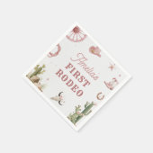 Western Vintage Rodeo Birthday Paper Napkin Serviette (Ecke)