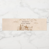 Western Vintage Rodeo Birthday Wasserflaschenetikett (Einzelnes Label)